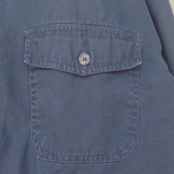 Levi's Navy Blue Fleece Lined Canvas Button-Up Shacket XXL - Picture 4 of 8